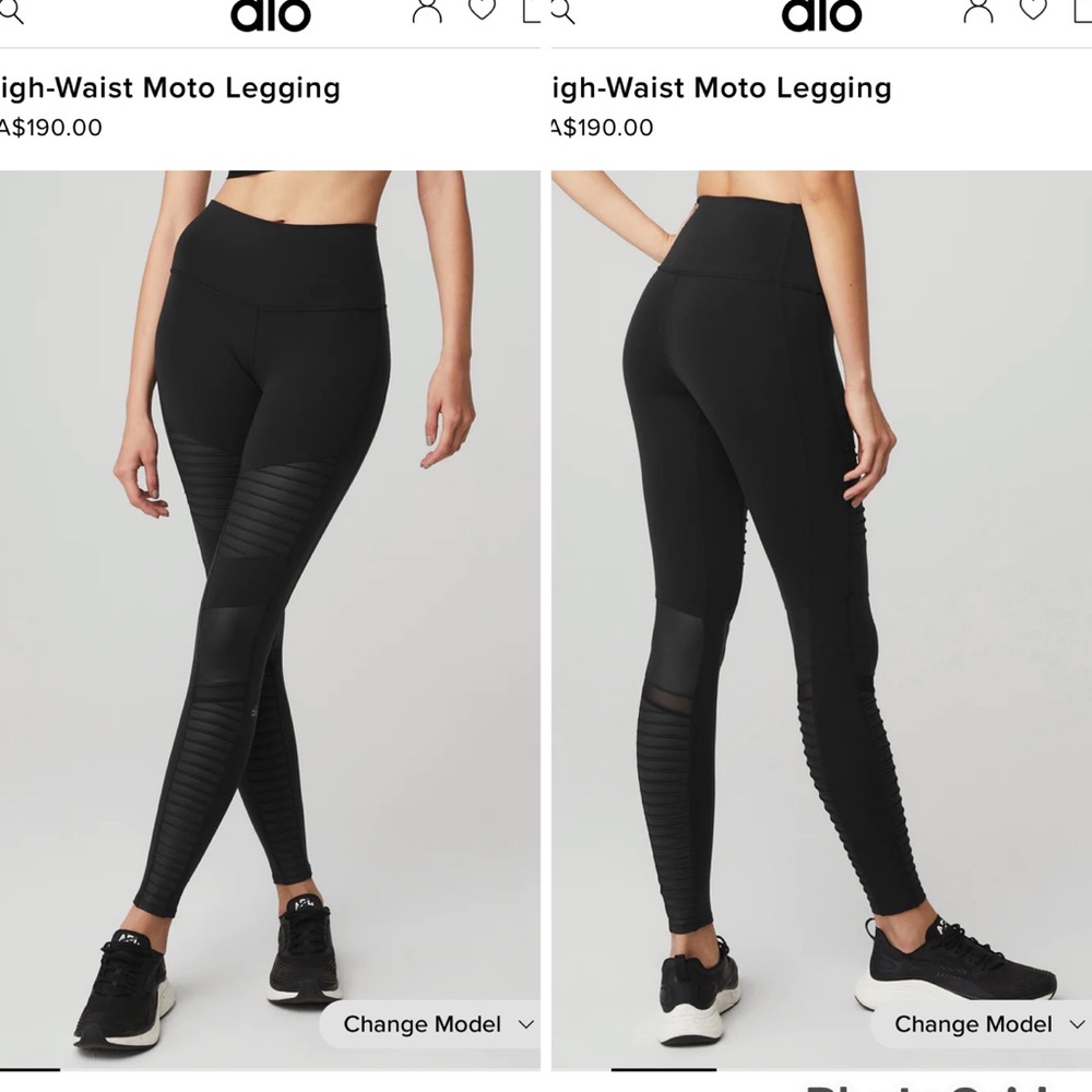 Alo Yoga black moto leggings